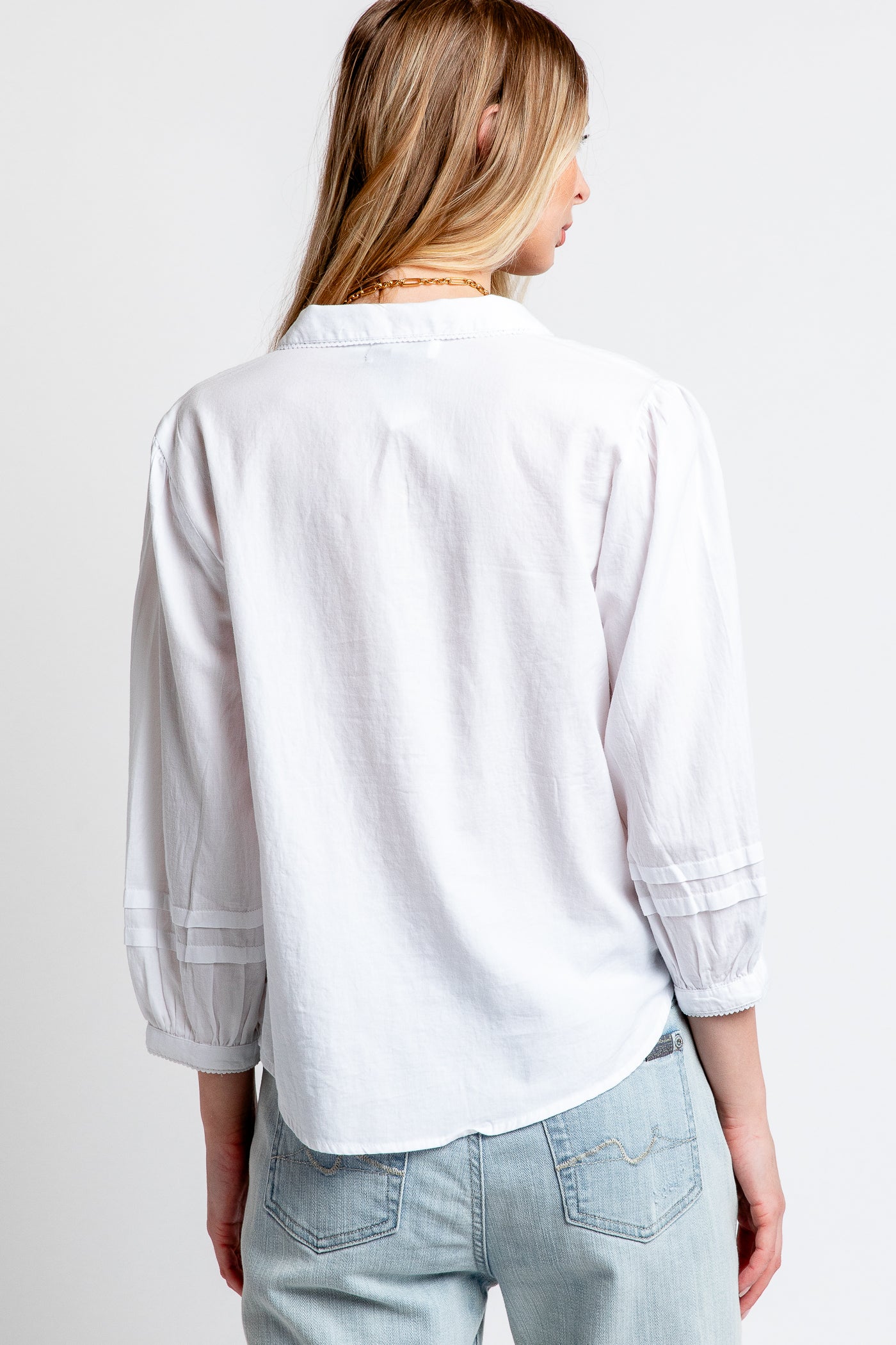 Jette Puff Sleeve Button Down in White – Blue Eyed Girl