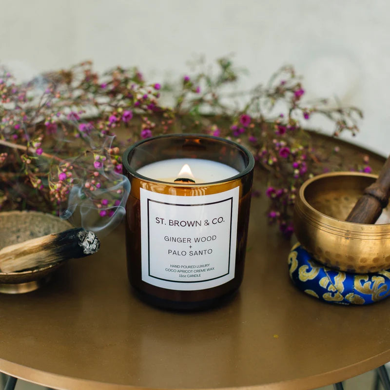 St. Brown &amp; Co. Ginger Wood + Palo Santo Candle