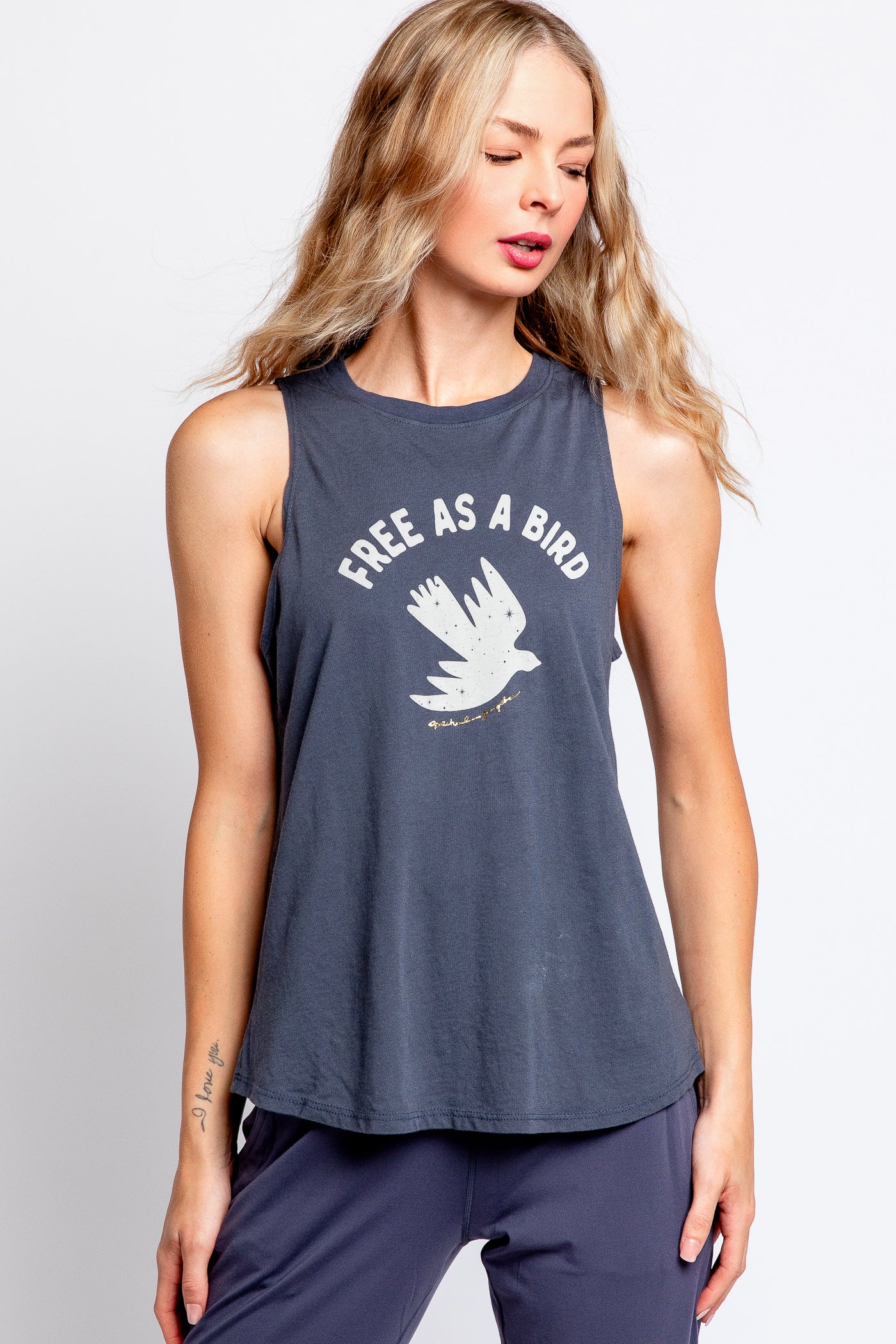 Spiritual Gangster Free Dove Jade Muscle Tank