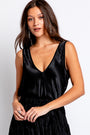 Milio Milano V-Neck Satin Tank Top