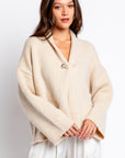 Velvet Chanson Brushed Wool Cardigan