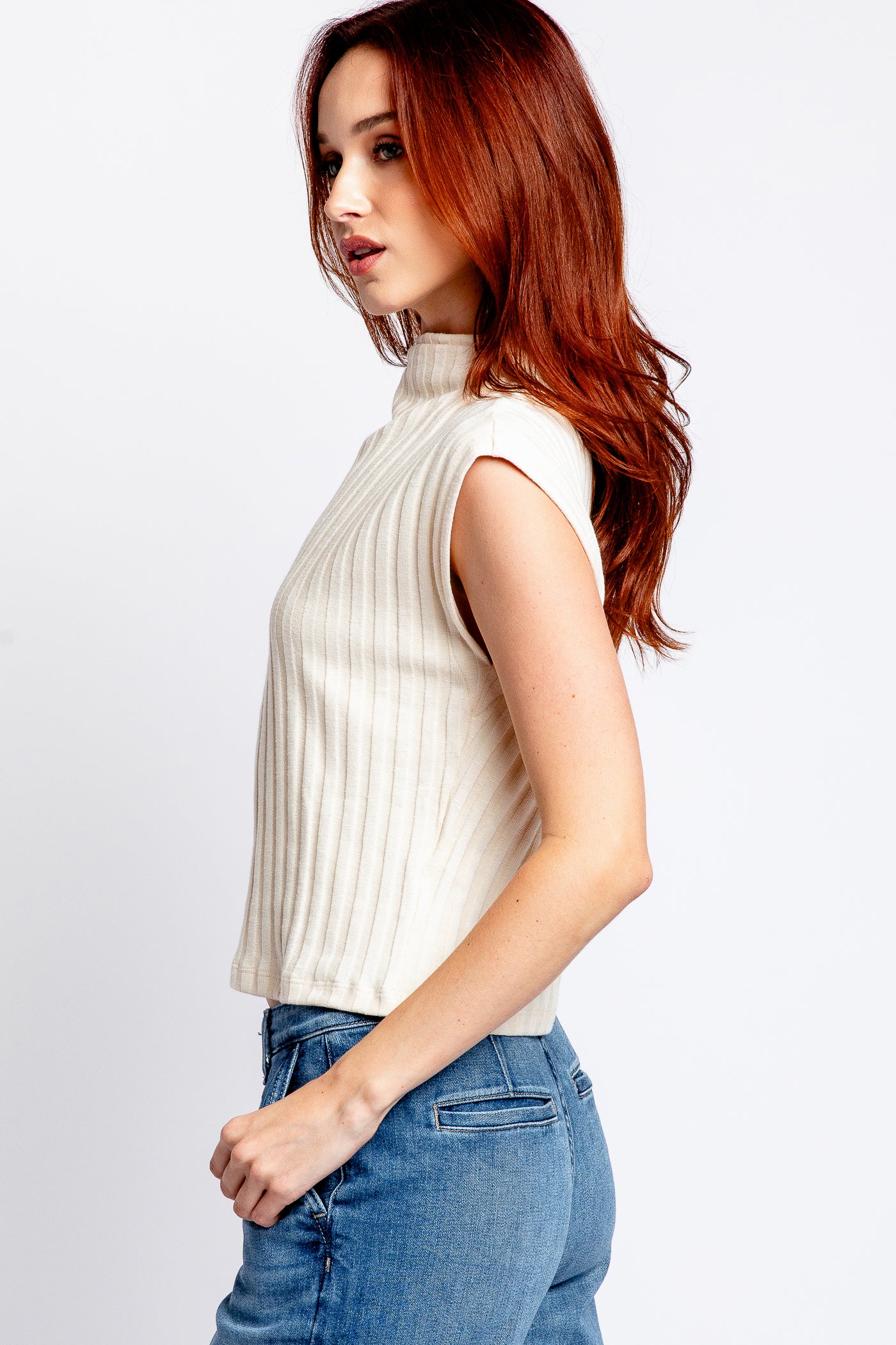 Michael Stars Nara Mock Neck Top