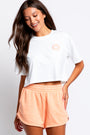 Spiritual Gangster Sun Smiley Kaylee Crop Tee