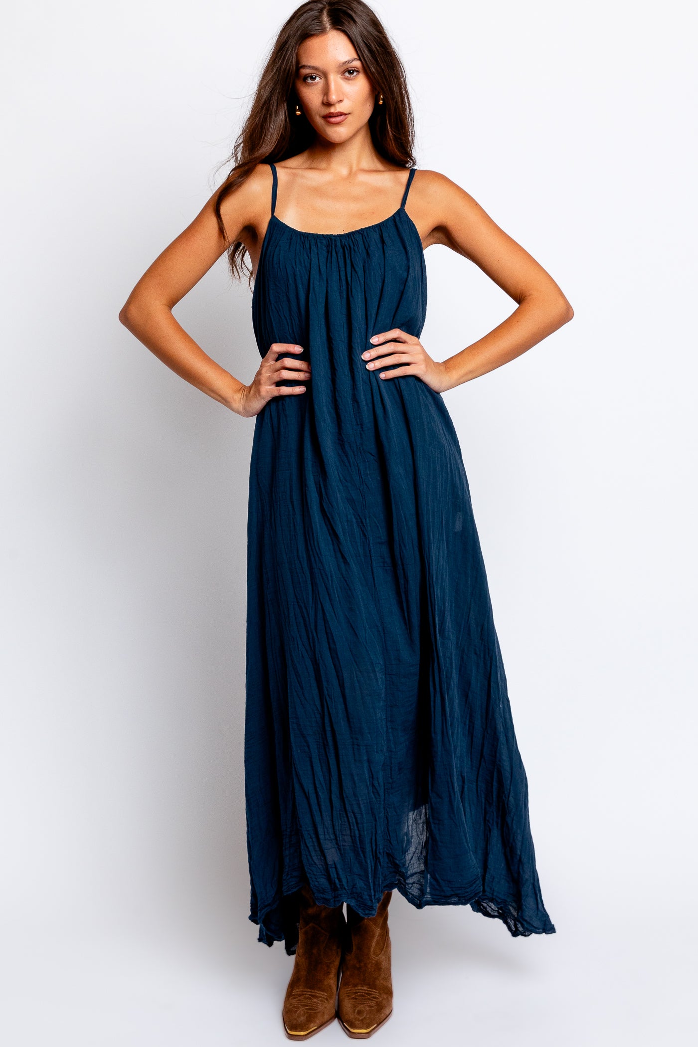 Milio Milano Textured Gauze Maxi Dress