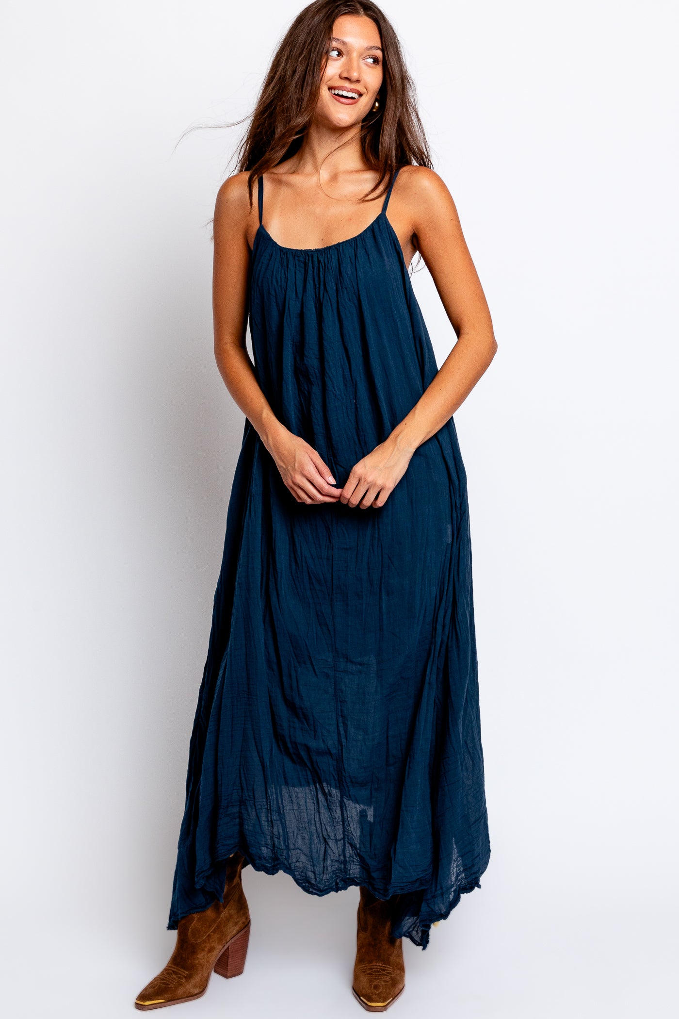 Milio Milano Textured Gauze Maxi Dress