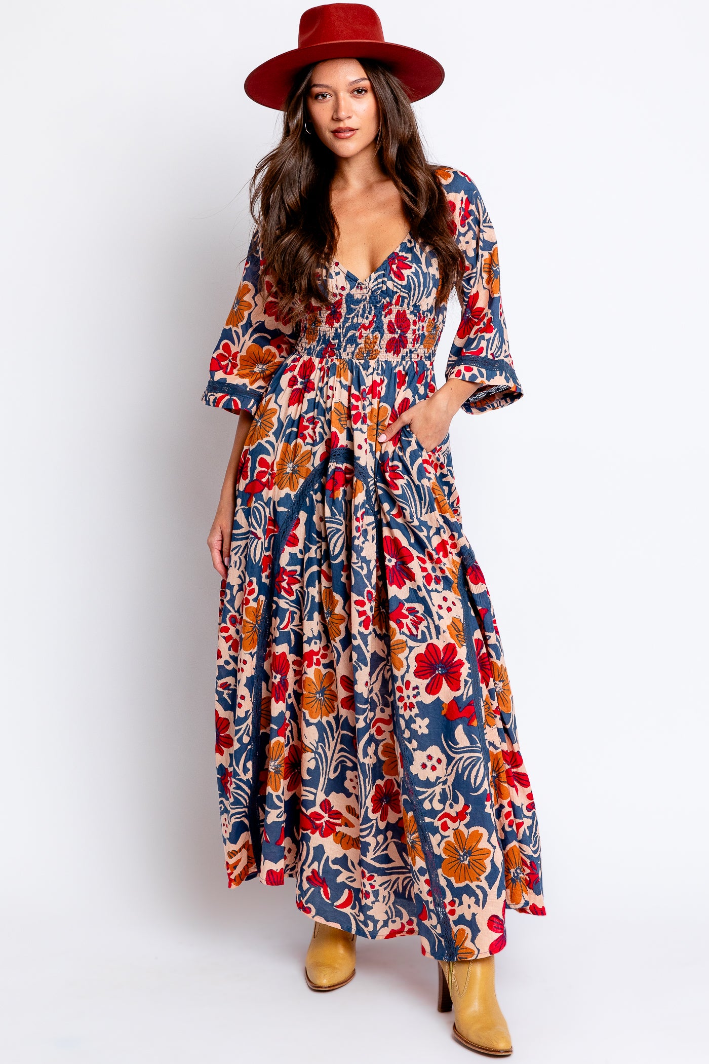 Free People Printed Dixie Maxi