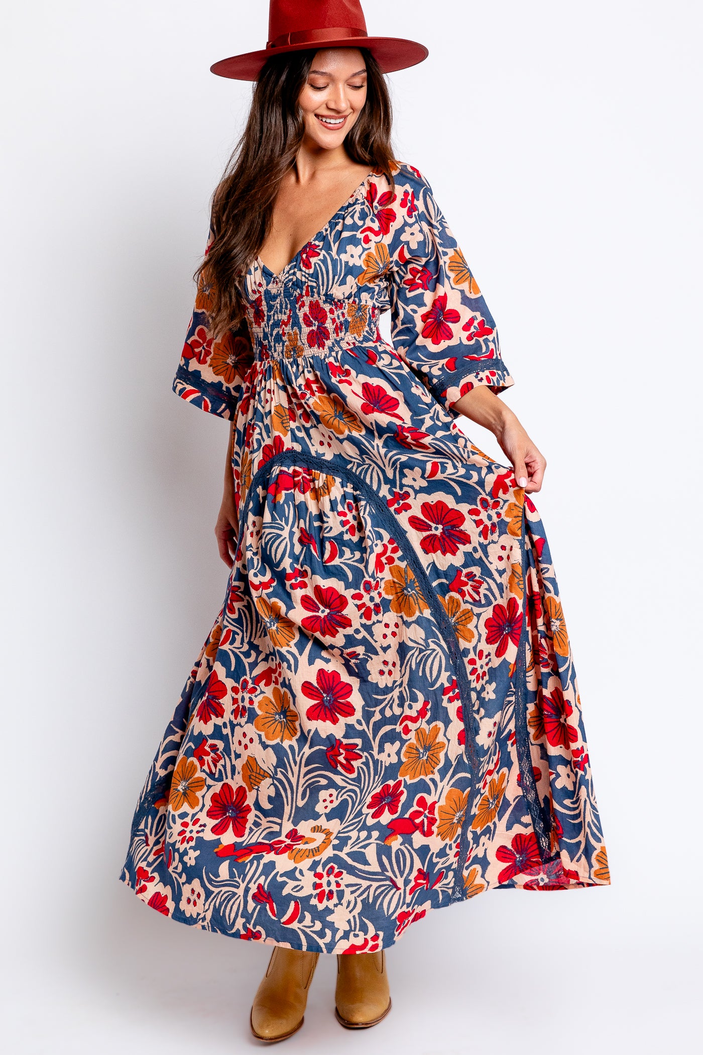 Free People Printed Dixie Maxi