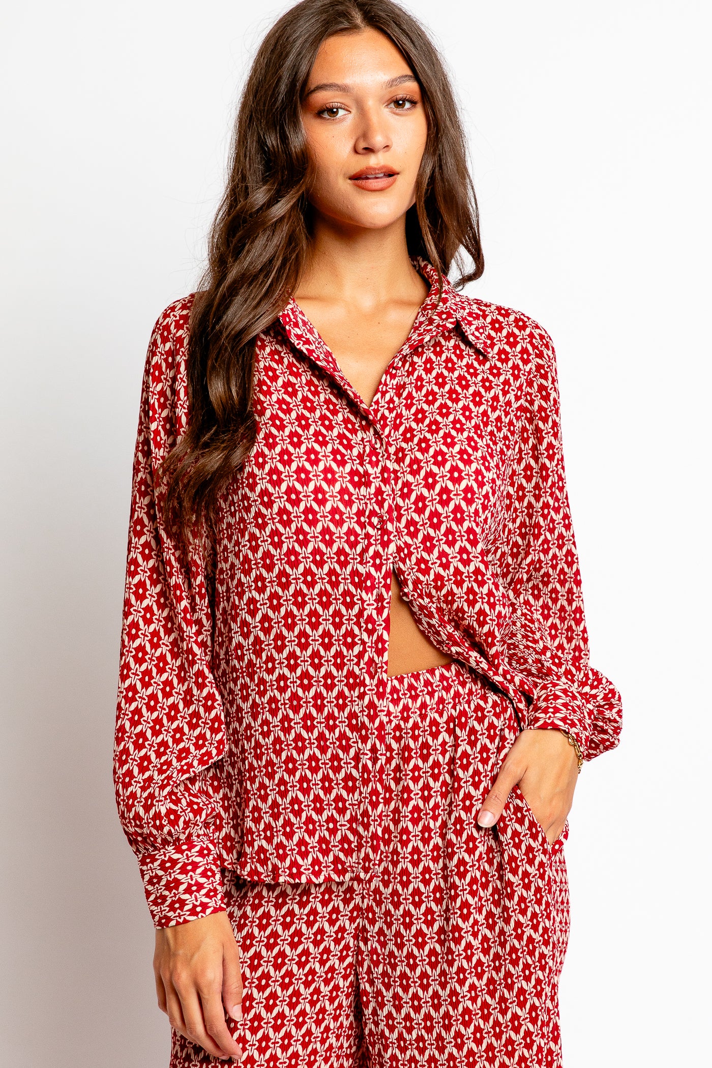 MINKPINK Annie Button Down Blouse