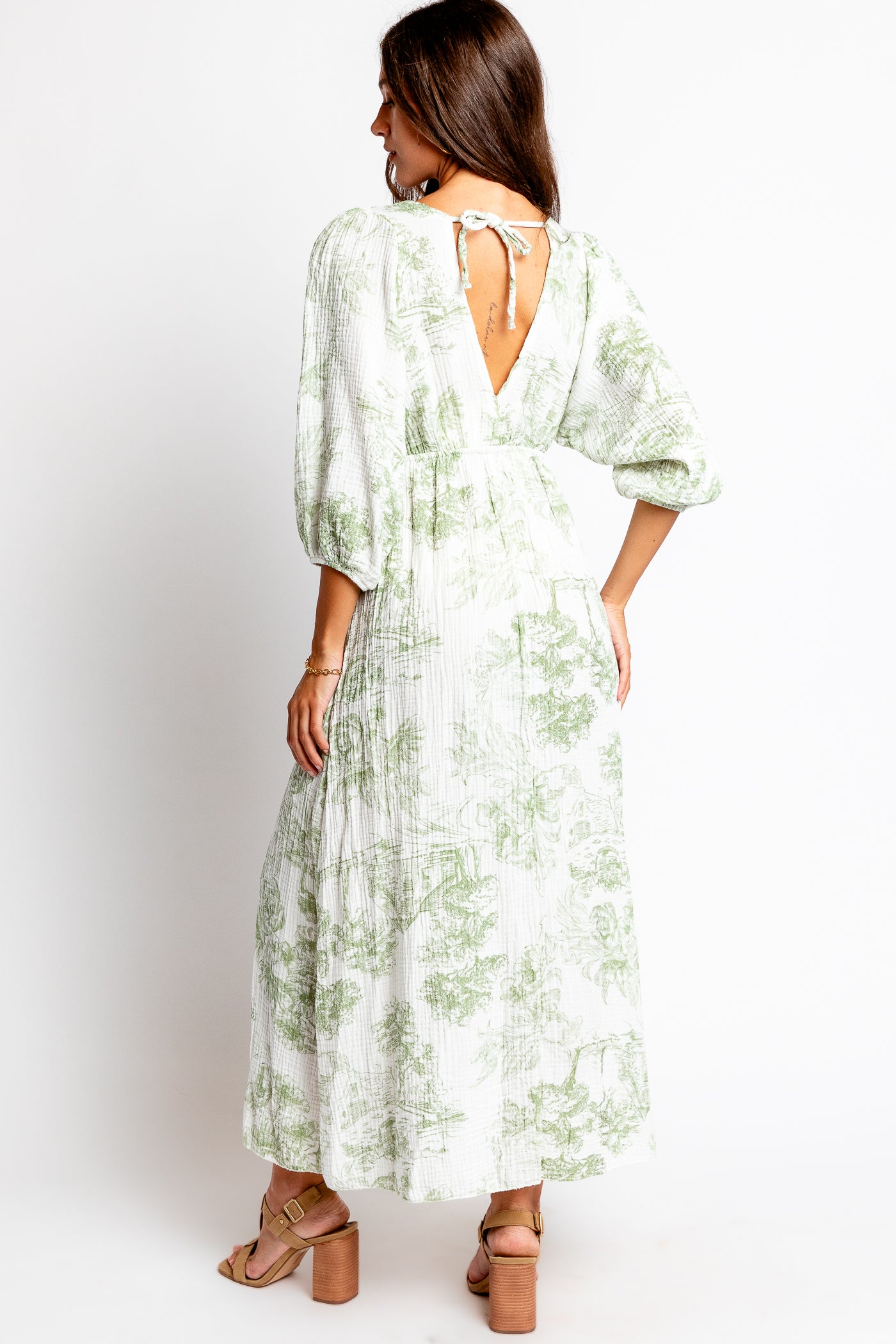 Milio Milano Floral Seersucker Maxi Dress