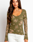 Free People Clover Printed Thermal