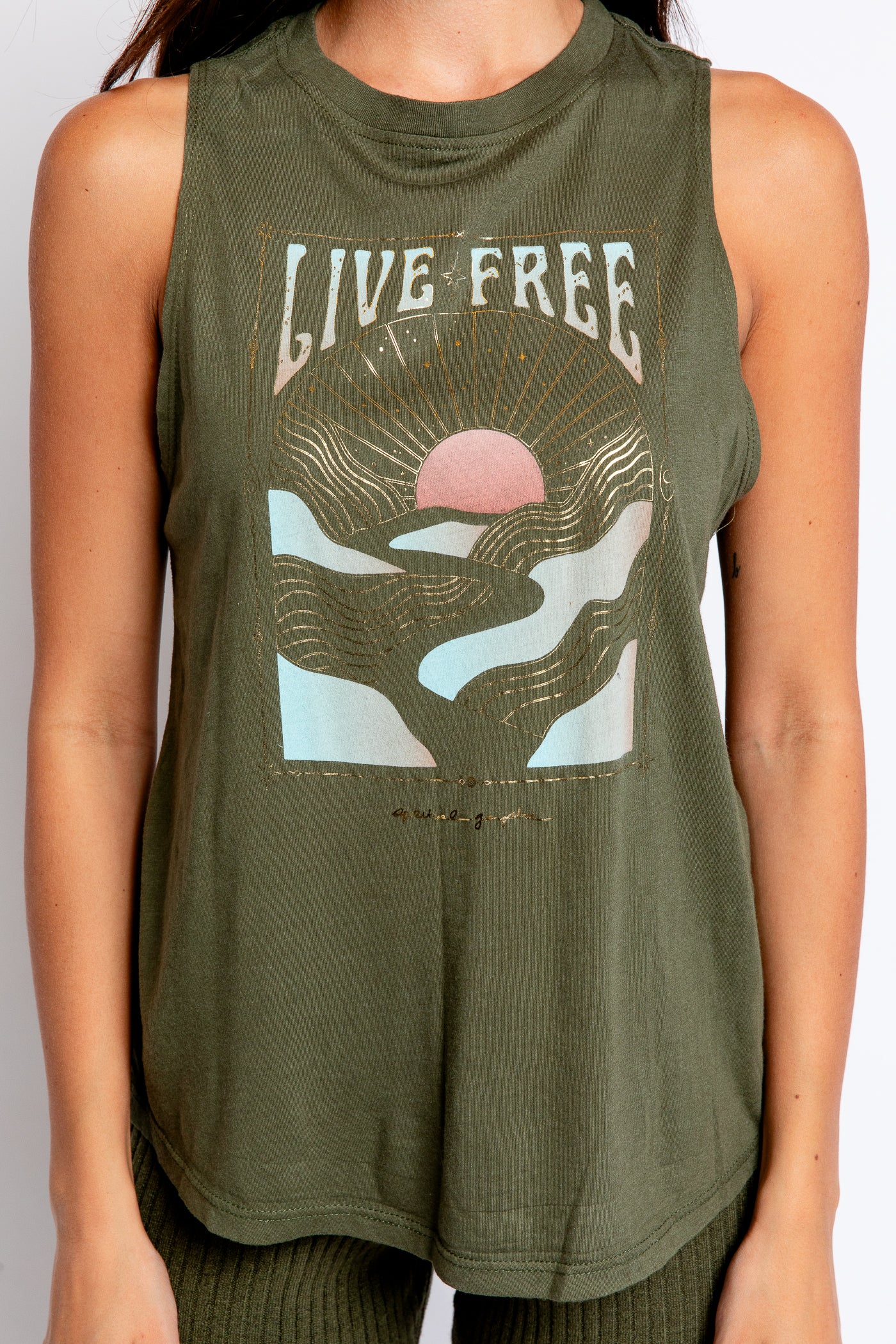 Spiritual Gangster Live Free Jade Tank