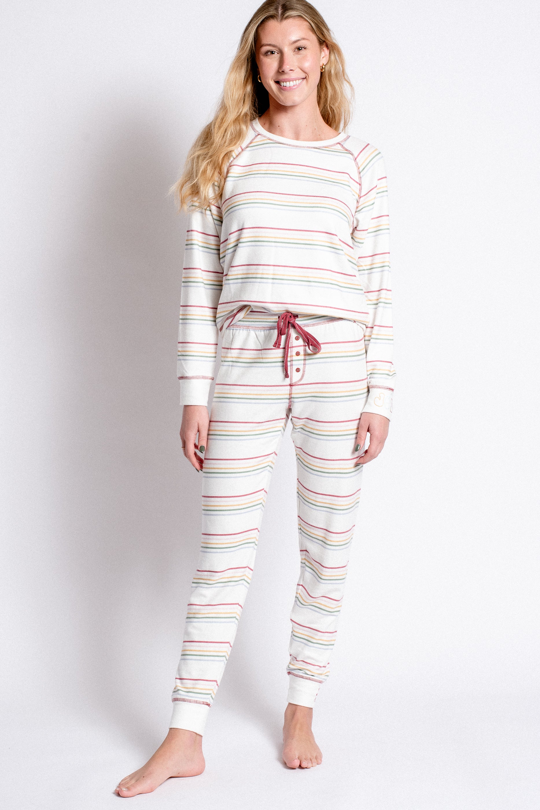 PJ Salvage Joy To The World Stripe Jammie Pant