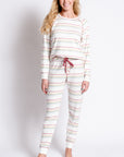 PJ Salvage Joy To The World Stripe Jammie Pant