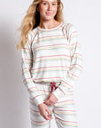 PJ Salvage Joy To The World Stripe Top