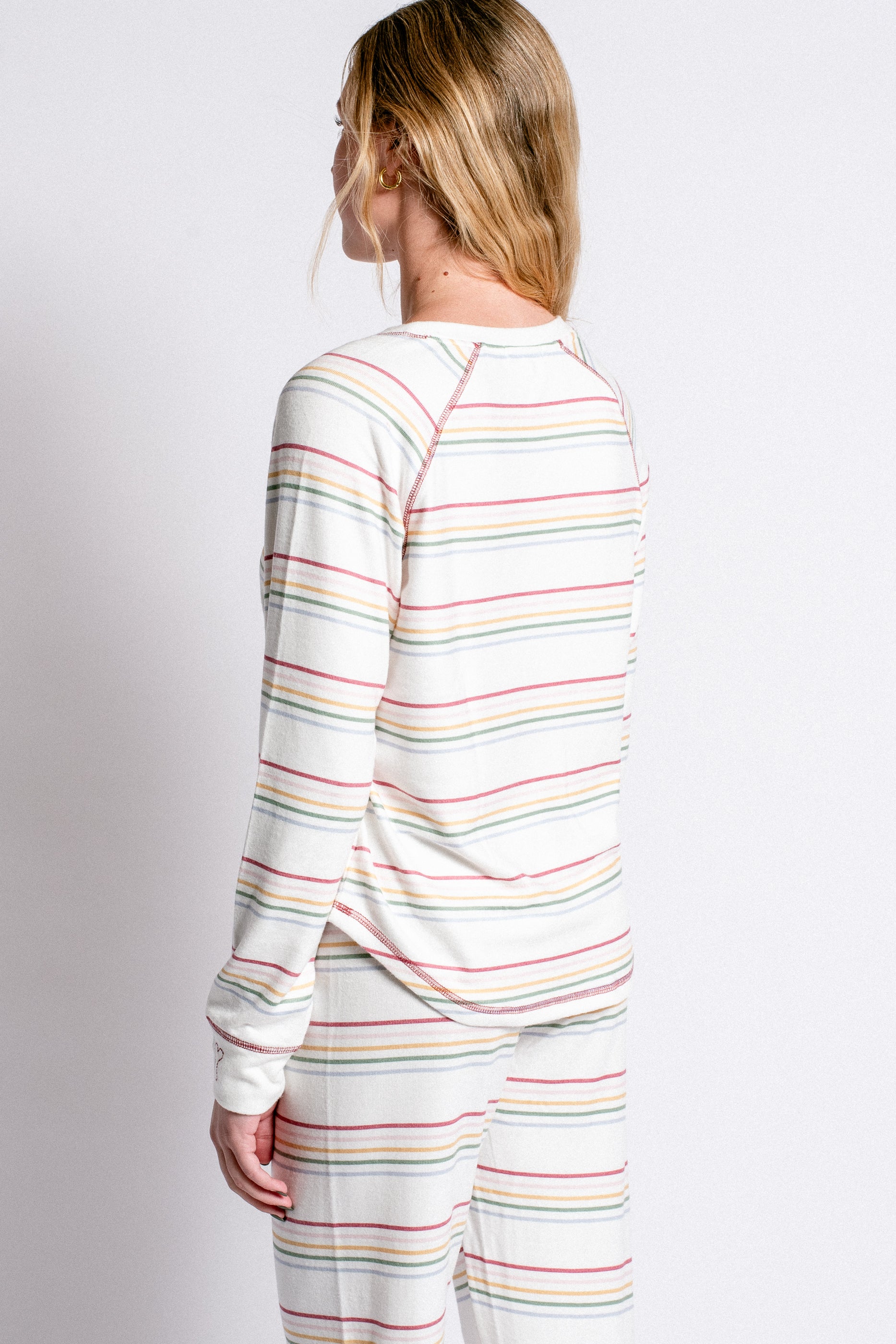 PJ Salvage Joy To The World Stripe Top