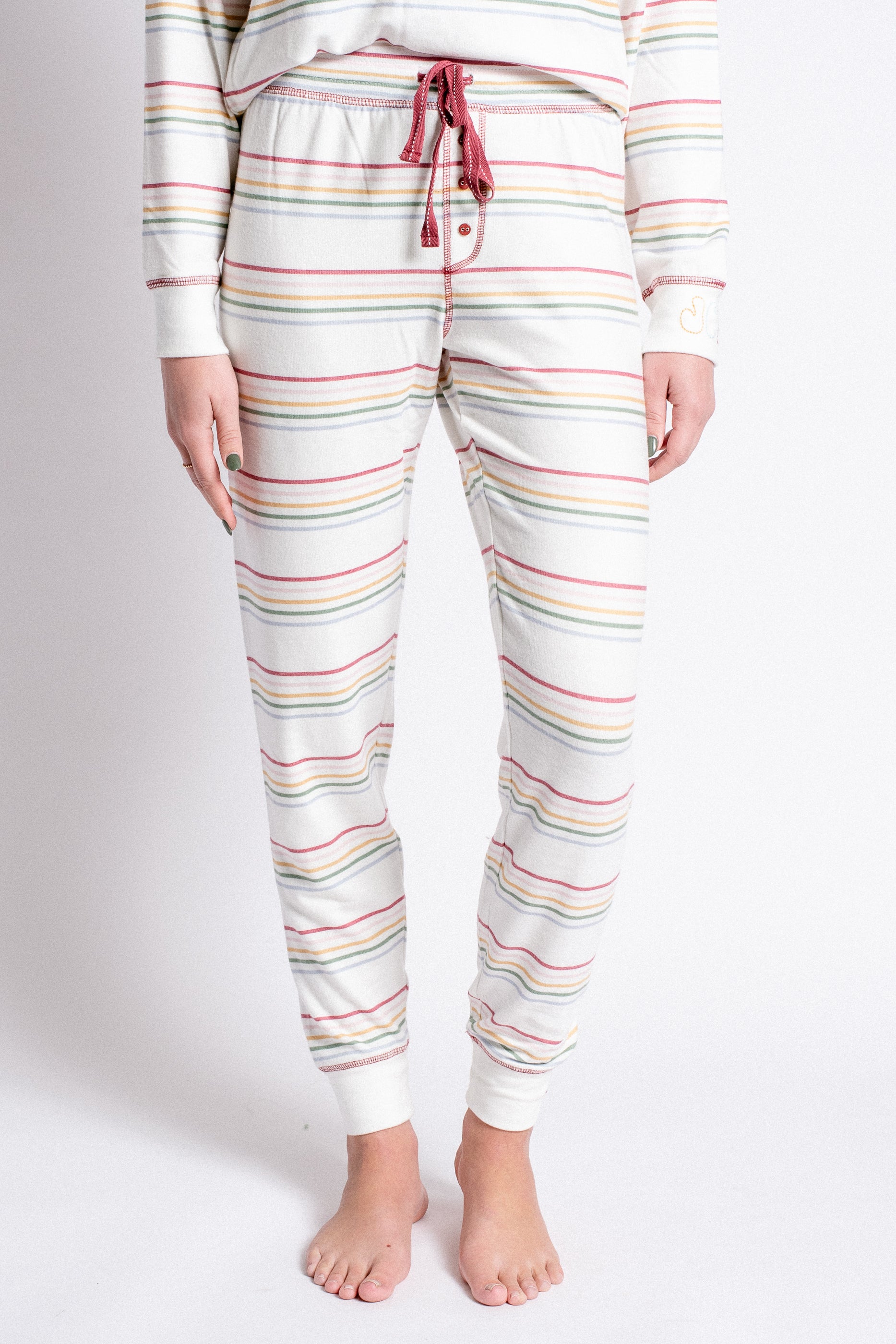 PJ Salvage Joy To The World Stripe Jammie Pant