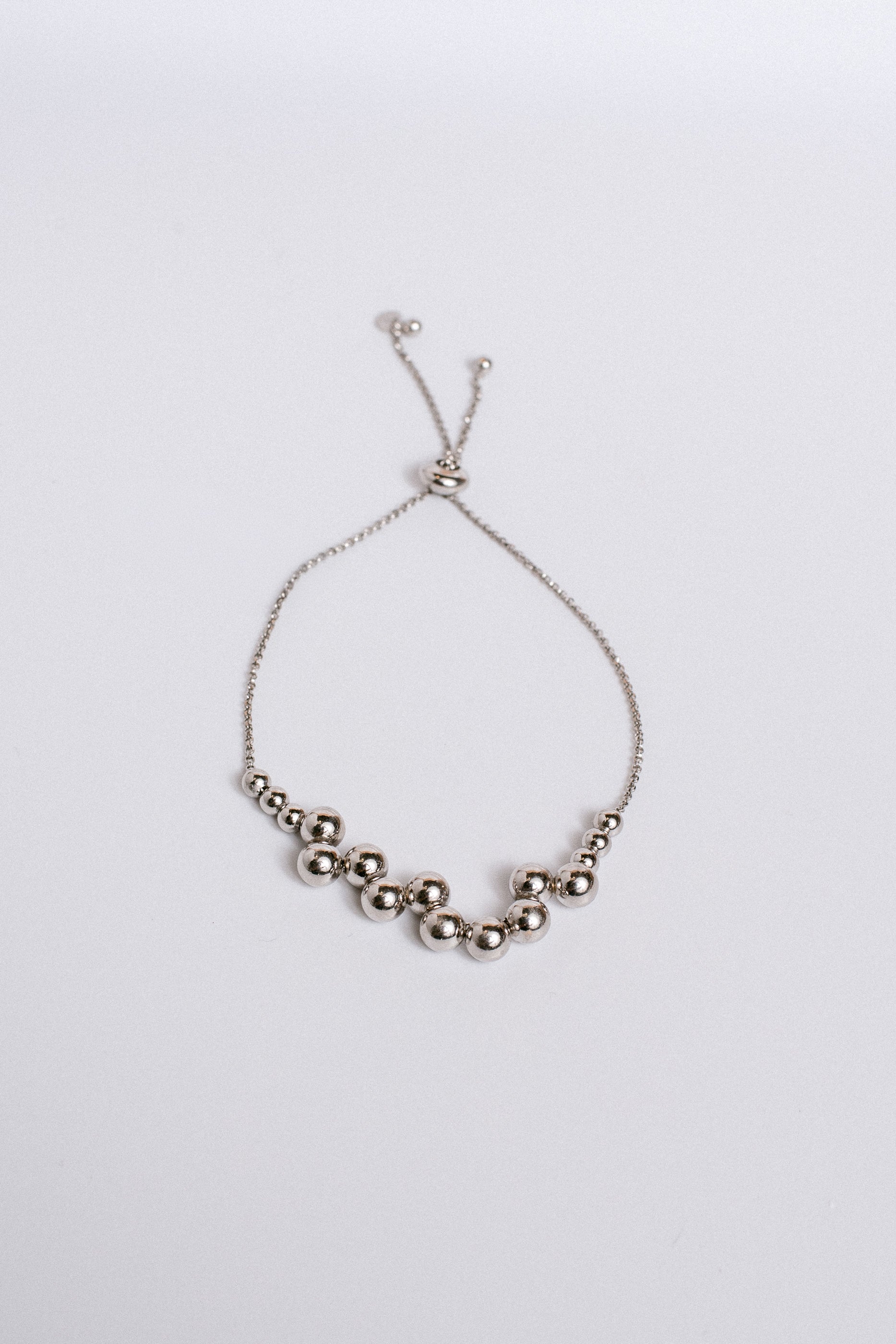 Sherwood Bridge Diamonds Rhodium Bubbles Lariat Bracelet