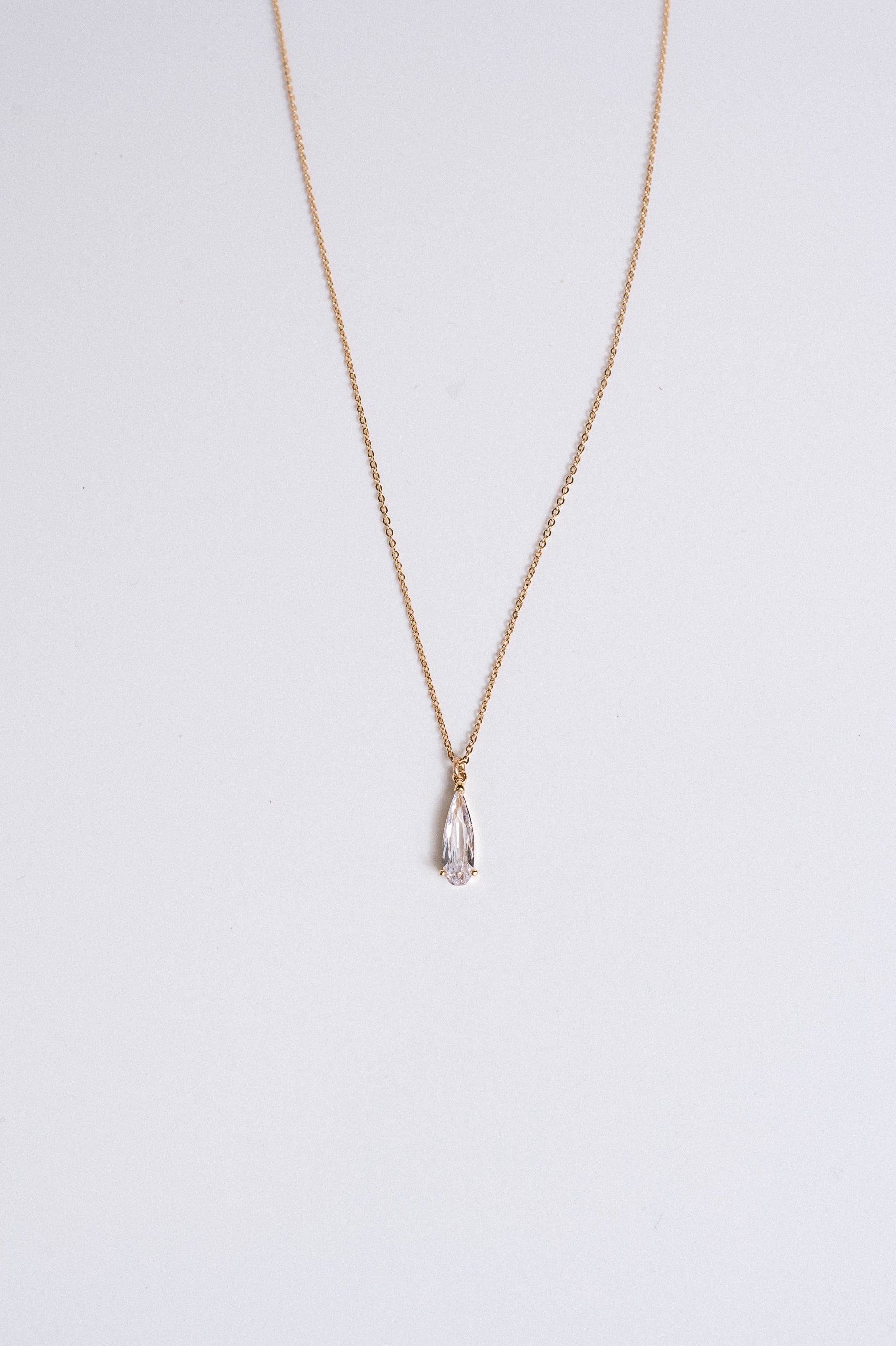 Lisa Marie Jewelry Teardrop CZ Necklace