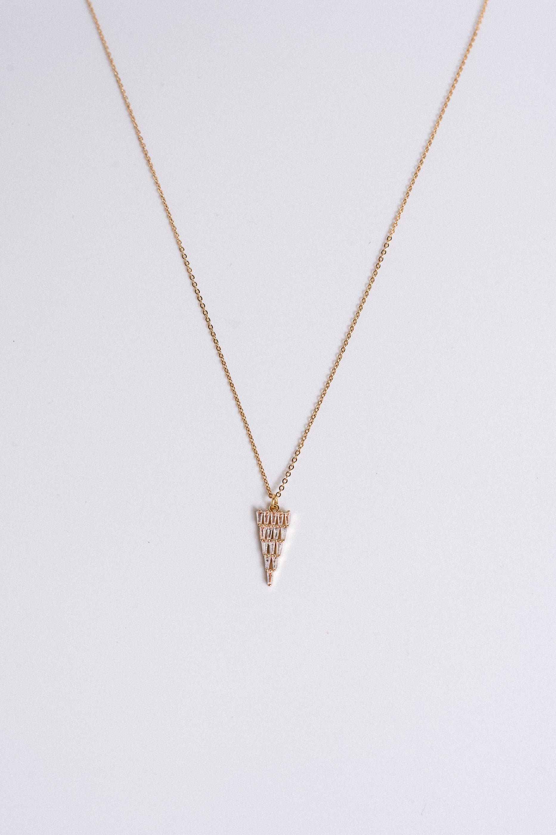 Lisa Marie Jewelry CZ Triangle Necklace