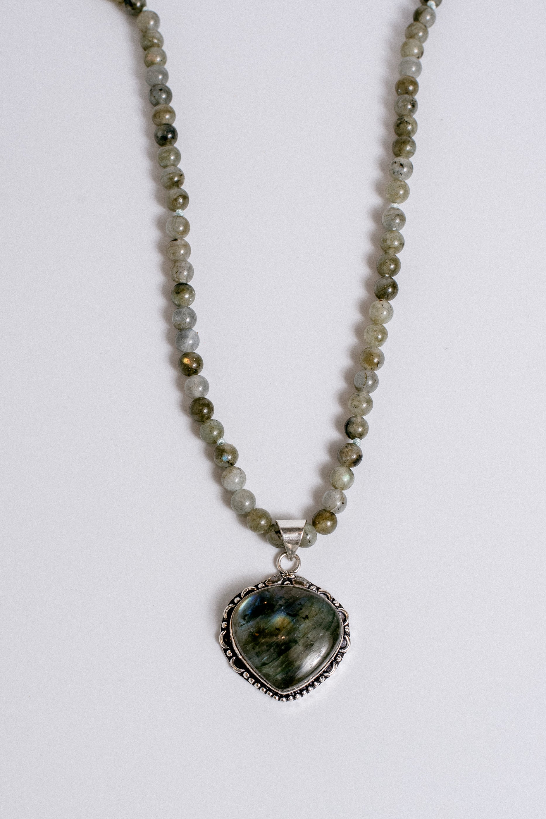 Sherwood Bridge Diamonds Long Labradorite Bead Necklace