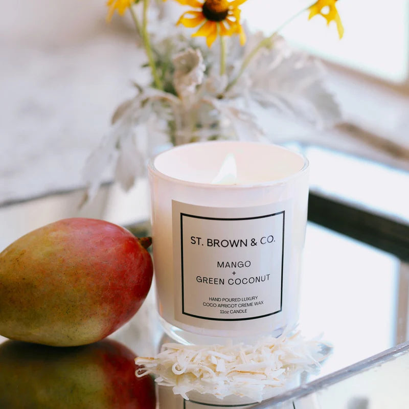 St. Brown &amp; Co. Mango + Green Coconut Candle