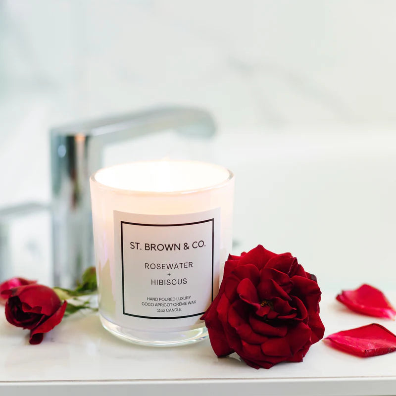 St. Brown &amp; Co. Rosewater + Hibiscus Candle