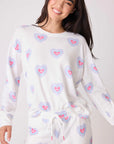 PJ Salvage Peace & Love Hearts LS Top