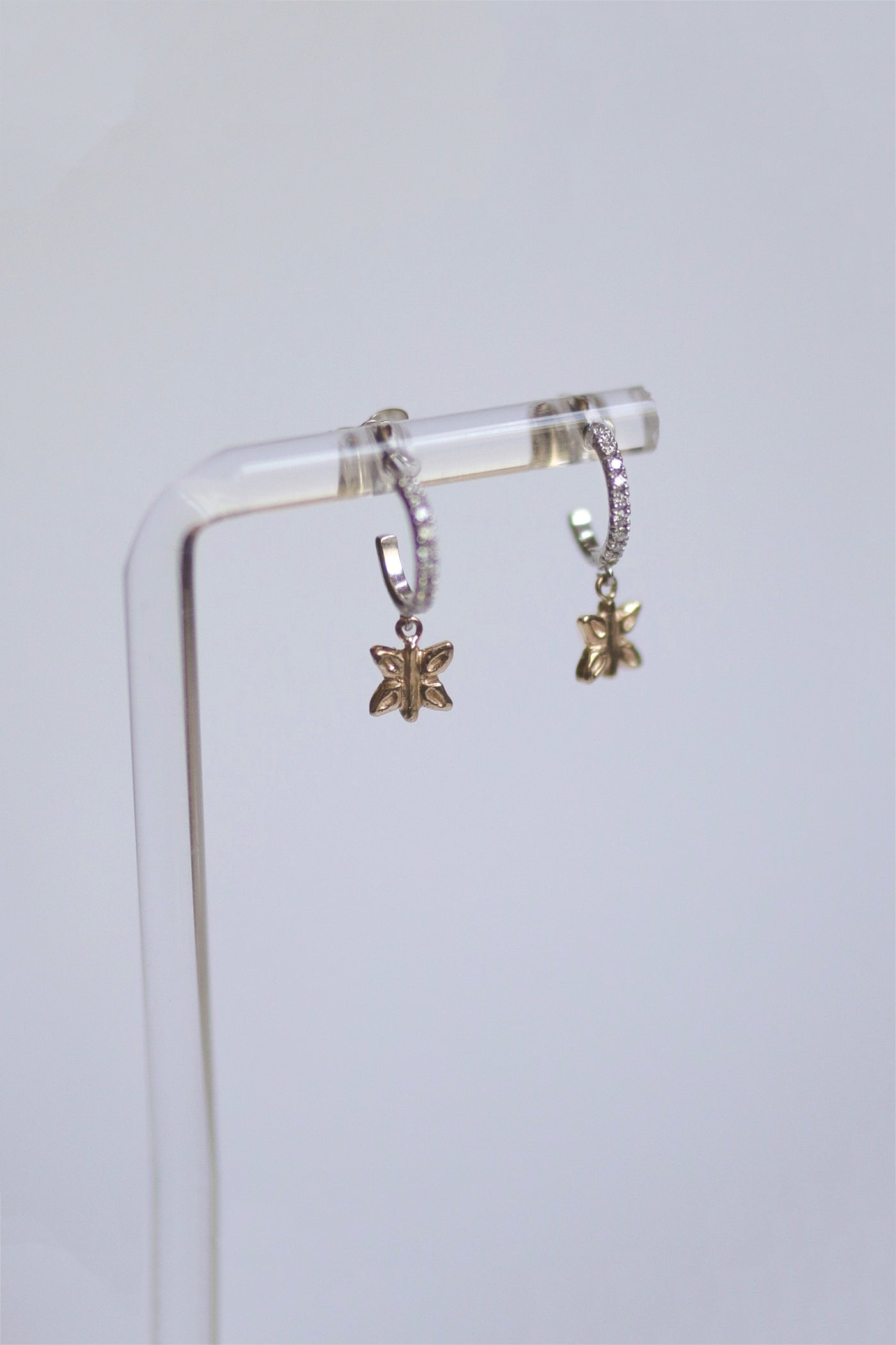 Sadie Jo Jewelry Co. Diamond Butterfly Charm Hoops