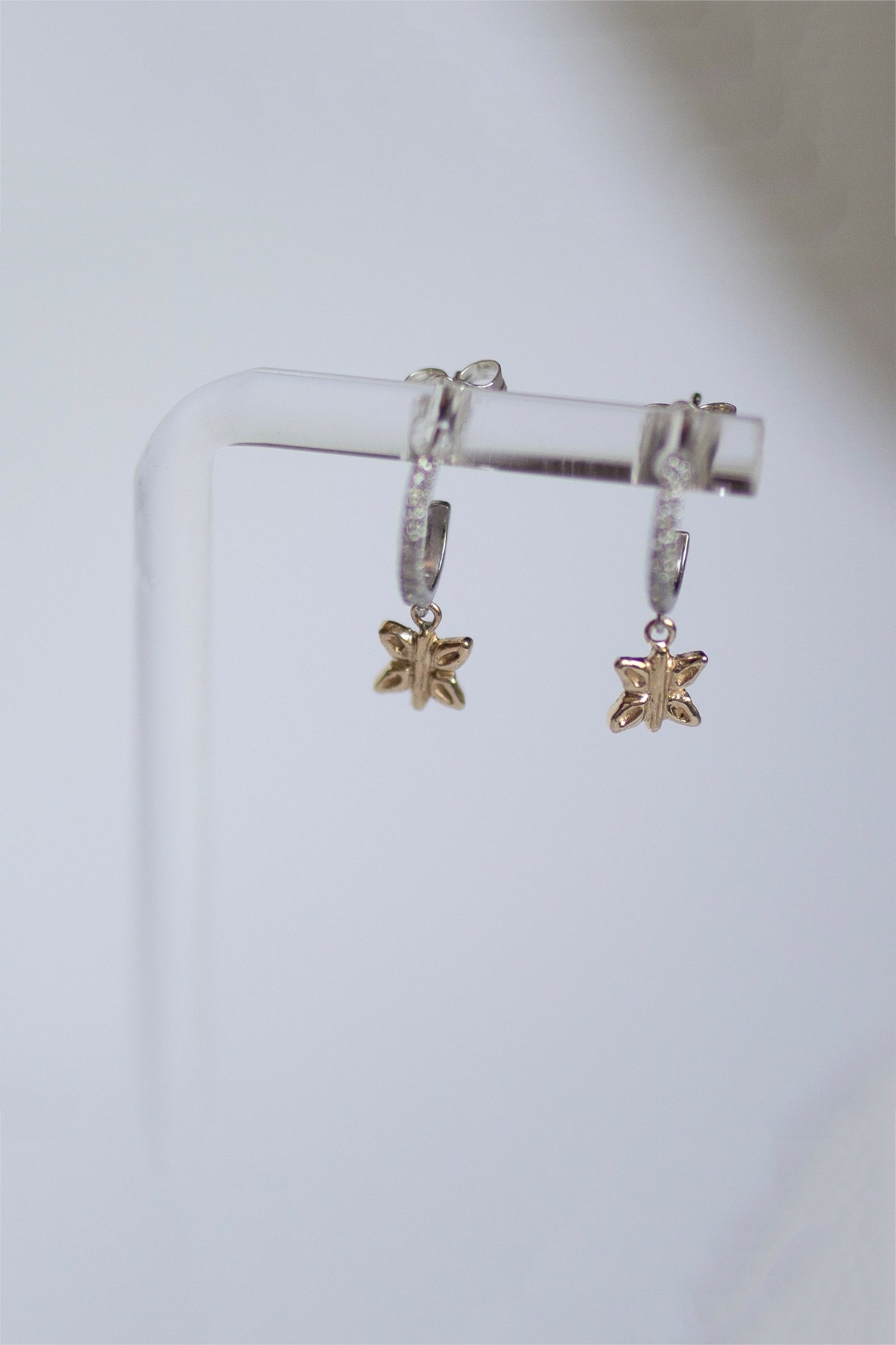 Sadie Jo Jewelry Co. Diamond Butterfly Charm Hoops