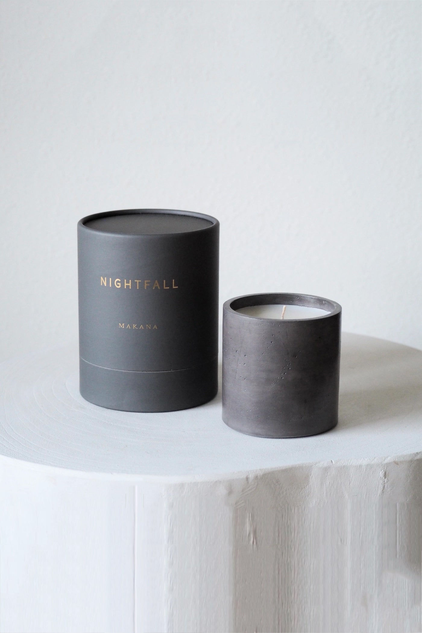 Makana Nightfall Concrete Candle