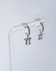 Sadie Jo Jewelry Co. Pink Sapphire Bow Hoops