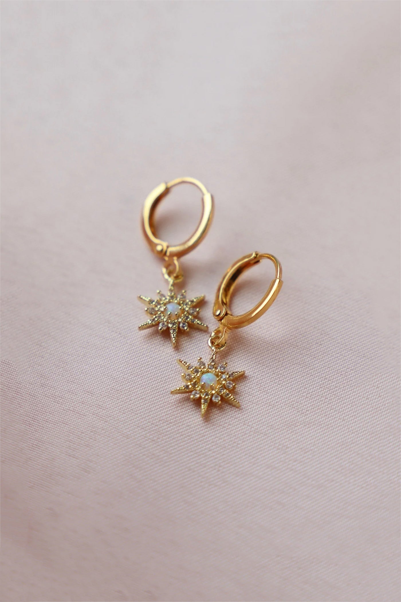 Katie Waltman Jewelry Opalite Starburst Huggies